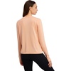 image:imageReebok Womens Long Sleeve Crewneck Top Standard Fit Lightweight Stretch Poly Marled Jersey FabricPapaya Punch Heather