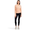 image:imageReebok Womens Long Sleeve Crewneck Top Standard Fit Lightweight Stretch Poly Marled Jersey FabricPapaya Punch Heather