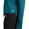image:imageReebok Womens Long Sleeve Crewneck Top Standard Fit Lightweight Stretch Poly Marled Jersey FabricRetro Teal