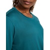 image:imageReebok Womens Long Sleeve Crewneck Top Standard Fit Lightweight Stretch Poly Marled Jersey FabricRetro Teal