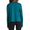 image:imageReebok Womens Long Sleeve Crewneck Top Standard Fit Lightweight Stretch Poly Marled Jersey FabricRetro Teal