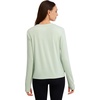 image:imageReebok Womens Long Sleeve Crewneck Top Standard Fit Lightweight Stretch Poly Marled Jersey FabricSeafoam Heather