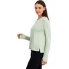 image:imageReebok Womens Long Sleeve Crewneck Top Standard Fit Lightweight Stretch Poly Marled Jersey FabricSeafoam Heather