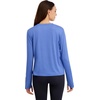 image:imageReebok Womens Long Sleeve Crewneck Top Standard Fit Lightweight Stretch Poly Marled Jersey FabricUltramarine Heather