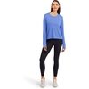 image:imageReebok Womens Long Sleeve Crewneck Top Standard Fit Lightweight Stretch Poly Marled Jersey FabricUltramarine Heather