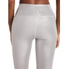 image:imageReebok Womens Lux Chrome Hr Tight Pant Slim Fit 26 Inseam Lightweight Poly Motion Interlock Fabric MoistureWickingVector Chrome