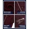 image:imageReebok Womens Polar Fleece Lined Windbreaker Jacket with Hood amp Waist  WaterResistant Shell with Cozy Soft Lining Wide Collar Blocks Wind Adjustable Fit for Everyday Fall WearMaroon