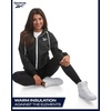 image:imageReebok Womens Polar Fleece Lined Windbreaker Jacket with Hood amp Waist  WaterResistant Shell with Cozy Soft Lining Wide Collar Blocks Wind Adjustable Fit for Everyday Fall WearJet Black
