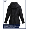 image:imageReebok Womens Polar Fleece Lined Windbreaker Jacket with Hood amp Waist  WaterResistant Shell with Cozy Soft Lining Wide Collar Blocks Wind Adjustable Fit for Everyday Fall WearBlack Ink