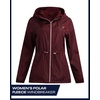image:imageReebok Womens Polar Fleece Lined Windbreaker Jacket with Hood amp Waist  WaterResistant Shell with Cozy Soft Lining Wide Collar Blocks Wind Adjustable Fit for Everyday Fall WearMaroon