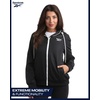 image:imageReebok Womens Polar Fleece Lined Windbreaker Jacket with Hood amp Waist  WaterResistant Shell with Cozy Soft Lining Wide Collar Blocks Wind Adjustable Fit for Everyday Fall WearJet Black