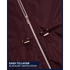 image:imageReebok Womens Polar Fleece Lined Windbreaker Jacket with Hood amp Waist  WaterResistant Shell with Cozy Soft Lining Wide Collar Blocks Wind Adjustable Fit for Everyday Fall WearMaroon