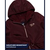 image:imageReebok Womens Polar Fleece Lined Windbreaker Jacket with Hood amp Waist  WaterResistant Shell with Cozy Soft Lining Wide Collar Blocks Wind Adjustable Fit for Everyday Fall WearMaroon