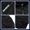 image:imageReebok Womens Puffer Jacket  Midweight Quilted Puffer Jacket with Hood  Sleek Silhouette Layers Over Jeans or Leggings WindResistant Shell for Commutes and Weekend HikesJet Black