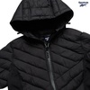 image:imageReebok Womens Puffer Jacket  Midweight Quilted Puffer Jacket with Hood  Sleek Silhouette Layers Over Jeans or Leggings WindResistant Shell for Commutes and Weekend HikesJet Black