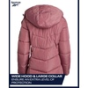 image:imageReebok Womens Puffer Jacket Heavyweight Puffer Coat with Faux Fur Trim Hood  Plush Quilted Insulation for Harsh Weather Stylish Silhouette for Snowstorms or Chilly Walks Snug Everyday WearPink Haze