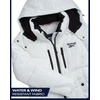 image:imageReebok Womens Puffer Jacket Heavyweight Puffer Coat with Faux Fur Trim Hood  Plush Quilted Insulation for Harsh Weather Stylish Silhouette for Snowstorms or Chilly Walks Snug Everyday WearWinter White