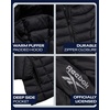 image:imageReebok Womens Puffer Jacket Insulated Quilted Bubble Puffer Coat for Women  ZipUp Bubble Silhouette Packs Into a Bag for Travel Side Pockets Secure Essentials Easy Chill Coverage on ErrandsBlack Ink