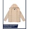image:imageReebok Womens Puffer Jacket Insulated Quilted Bubble Puffer Coat for Women  ZipUp Bubble Silhouette Packs Into a Bag for Travel Side Pockets Secure Essentials Easy Chill Coverage on ErrandsChampagne