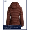 image:imageReebok Womens Puffer Jacket Insulated Quilted Bubble Puffer Coat for Women  ZipUp Bubble Silhouette Packs Into a Bag for Travel Side Pockets Secure Essentials Easy Chill Coverage on ErrandsCognac