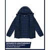 image:imageReebok Womens Puffer Jacket Insulated Quilted Bubble Puffer Coat for Women  ZipUp Bubble Silhouette Packs Into a Bag for Travel Side Pockets Secure Essentials Easy Chill Coverage on ErrandsNavy