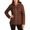 image:imageReebok Womens Puffer Jacket Insulated Quilted Bubble Puffer Coat for Women  ZipUp Bubble Silhouette Packs Into a Bag for Travel Side Pockets Secure Essentials Easy Chill Coverage on ErrandsCognac