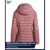 image:imageReebok Womens Puffer Jacket Insulated Quilted Bubble Puffer Coat for Women  ZipUp Bubble Silhouette Packs Into a Bag for Travel Side Pockets Secure Essentials Easy Chill Coverage on ErrandsPink Haze