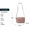 image:imageReebok Womens Quilted Nylon Crossbody Bag Lightweight Cell Phone Purse  Adjustable Comfort Strap Zippered Pockets for Cards Cash amp Keys Roomy or Mini Sizes Work Sports amp TravelDance Mocha