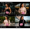 image:imageReebok Womens Quilted Nylon Crossbody Bag Lightweight Cell Phone Purse  Adjustable Comfort Strap Zippered Pockets for Cards Cash amp Keys Roomy or Mini Sizes Work Sports amp TravelDance Mauve Orchid