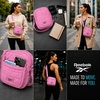 image:imageReebok Womens Quilted Nylon Crossbody Bag Lightweight Cell Phone Purse  Adjustable Comfort Strap Zippered Pockets for Cards Cash amp Keys Roomy or Mini Sizes Work Sports amp TravelDance Mauve Orchid