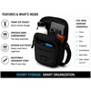 image:imageReebok Womens Quilted Nylon Crossbody Bag Lightweight Cell Phone Purse  Adjustable Comfort Strap Zippered Pockets for Cards Cash amp Keys Roomy or Mini Sizes Work Sports amp TravelAndrea Black