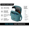 image:imageReebok Womens Quilted Nylon Crossbody Bag Lightweight Cell Phone Purse  Adjustable Comfort Strap Zippered Pockets for Cards Cash amp Keys Roomy or Mini Sizes Work Sports amp TravelAndrea Green