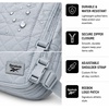 image:imageReebok Womens Quilted Nylon Crossbody Bag Lightweight Cell Phone Purse  Adjustable Comfort Strap Zippered Pockets for Cards Cash amp Keys Roomy or Mini Sizes Work Sports amp TravelDance Boho Sage