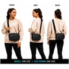 image:imageReebok Womens Quilted Nylon Crossbody Bag Lightweight Cell Phone Purse  Adjustable Comfort Strap Zippered Pockets for Cards Cash amp Keys Roomy or Mini Sizes Work Sports amp TravelDance Black