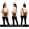 image:imageReebok Womens Quilted Nylon Crossbody Bag Lightweight Cell Phone Purse  Adjustable Comfort Strap Zippered Pockets for Cards Cash amp Keys Roomy or Mini Sizes Work Sports amp TravelAndrea Brown