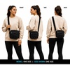 image:imageReebok Womens Quilted Nylon Crossbody Bag Lightweight Cell Phone Purse  Adjustable Comfort Strap Zippered Pockets for Cards Cash amp Keys Roomy or Mini Sizes Work Sports amp TravelDance Solid Black