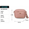 image:imageReebok Womens Quilted Nylon Crossbody Bag Lightweight Cell Phone Purse  Adjustable Comfort Strap Zippered Pockets for Cards Cash amp Keys Roomy or Mini Sizes Work Sports amp TravelDance Dusty