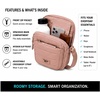 image:imageReebok Womens Quilted Nylon Crossbody Bag Lightweight Cell Phone Purse  Adjustable Comfort Strap Zippered Pockets for Cards Cash amp Keys Roomy or Mini Sizes Work Sports amp TravelDance Dusty