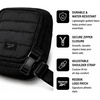 image:imageReebok Womens Quilted Nylon Crossbody Bag Lightweight Cell Phone Purse  Adjustable Comfort Strap Zippered Pockets for Cards Cash amp Keys Roomy or Mini Sizes Work Sports amp TravelAndrea Black