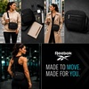 image:imageReebok Womens Quilted Nylon Crossbody Bag Lightweight Cell Phone Purse  Adjustable Comfort Strap Zippered Pockets for Cards Cash amp Keys Roomy or Mini Sizes Work Sports amp TravelDance Black