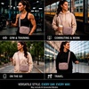 image:imageReebok Womens Quilted Nylon Crossbody Bag Lightweight Cell Phone Purse  Adjustable Comfort Strap Zippered Pockets for Cards Cash amp Keys Roomy or Mini Sizes Work Sports amp TravelDance Mocha