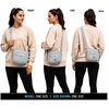image:imageReebok Womens Quilted Nylon Crossbody Bag Lightweight Cell Phone Purse  Adjustable Comfort Strap Zippered Pockets for Cards Cash amp Keys Roomy or Mini Sizes Work Sports amp TravelDance Boho Sage