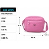 image:imageReebok Womens Quilted Nylon Crossbody Bag Lightweight Cell Phone Purse  Adjustable Comfort Strap Zippered Pockets for Cards Cash amp Keys Roomy or Mini Sizes Work Sports amp TravelDance Mauve Orchid