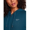image:imageReebok Womens Rhinestone Fullzip Hoodie Standard Fit Midweight Cottonpoly FabricRetro Teal