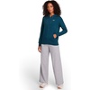 image:imageReebok Womens Rhinestone Fullzip Hoodie Standard Fit Midweight Cottonpoly FabricRetro Teal