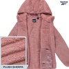 image:imageReebok Womens Sherpa Fleece Jacket ZipUp Hooded Winter Coat for Women  Plush Cozy Sherpa Fur Teddy Coat Texture for Warmth Soft Sherpa Jacket Womens Outerwear Versatile for Errands Weekends GymDusty Rose Pink