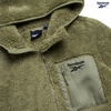 image:imageReebok Womens Sherpa Fleece Jacket ZipUp Hooded Winter Coat for Women  Plush Cozy Sherpa Fur Teddy Coat Texture for Warmth Soft Sherpa Jacket Womens Outerwear Versatile for Errands Weekends GymSage Mist
