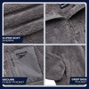 image:imageReebok Womens Sherpa Fleece Jacket ZipUp Hooded Winter Coat for Women  Plush Cozy Sherpa Fur Teddy Coat Texture for Warmth Soft Sherpa Jacket Womens Outerwear Versatile for Errands Weekends GymMed Grey Slate
