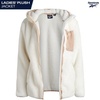 image:imageReebok Womens Sherpa Fleece Jacket ZipUp Hooded Winter Coat for Women  Plush Cozy Sherpa Fur Teddy Coat Texture for Warmth Soft Sherpa Jacket Womens Outerwear Versatile for Errands Weekends GymWhite Mist