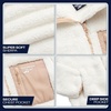 image:imageReebok Womens Sherpa Fleece Jacket ZipUp Hooded Winter Coat for Women  Plush Cozy Sherpa Fur Teddy Coat Texture for Warmth Soft Sherpa Jacket Womens Outerwear Versatile for Errands Weekends GymWhite Mist